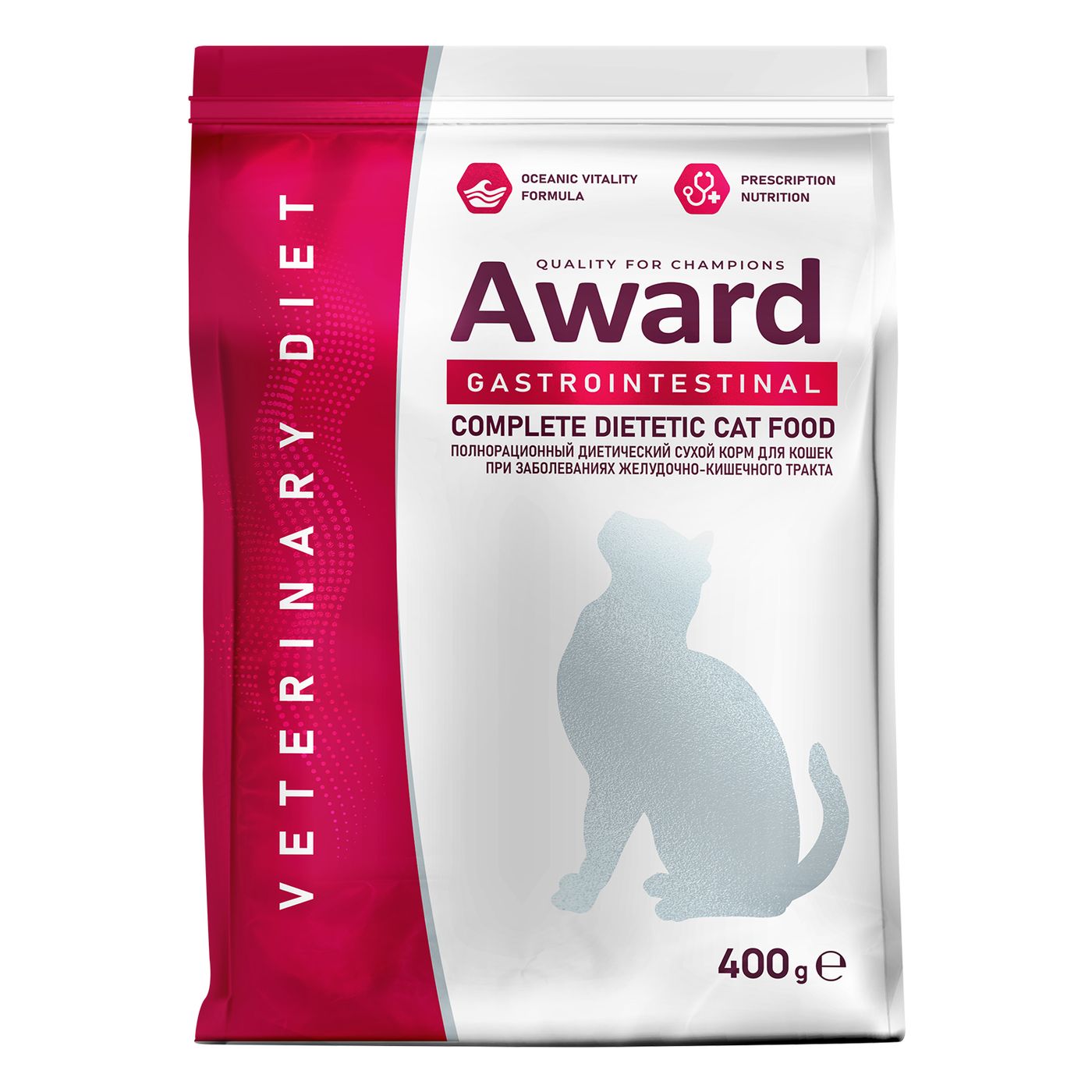 Диетический корм AWARD VETERINARY DIET GASTROINTESTINAL для взрослых кошек при заболеваниях желудочно-кишечного тракта 400 г