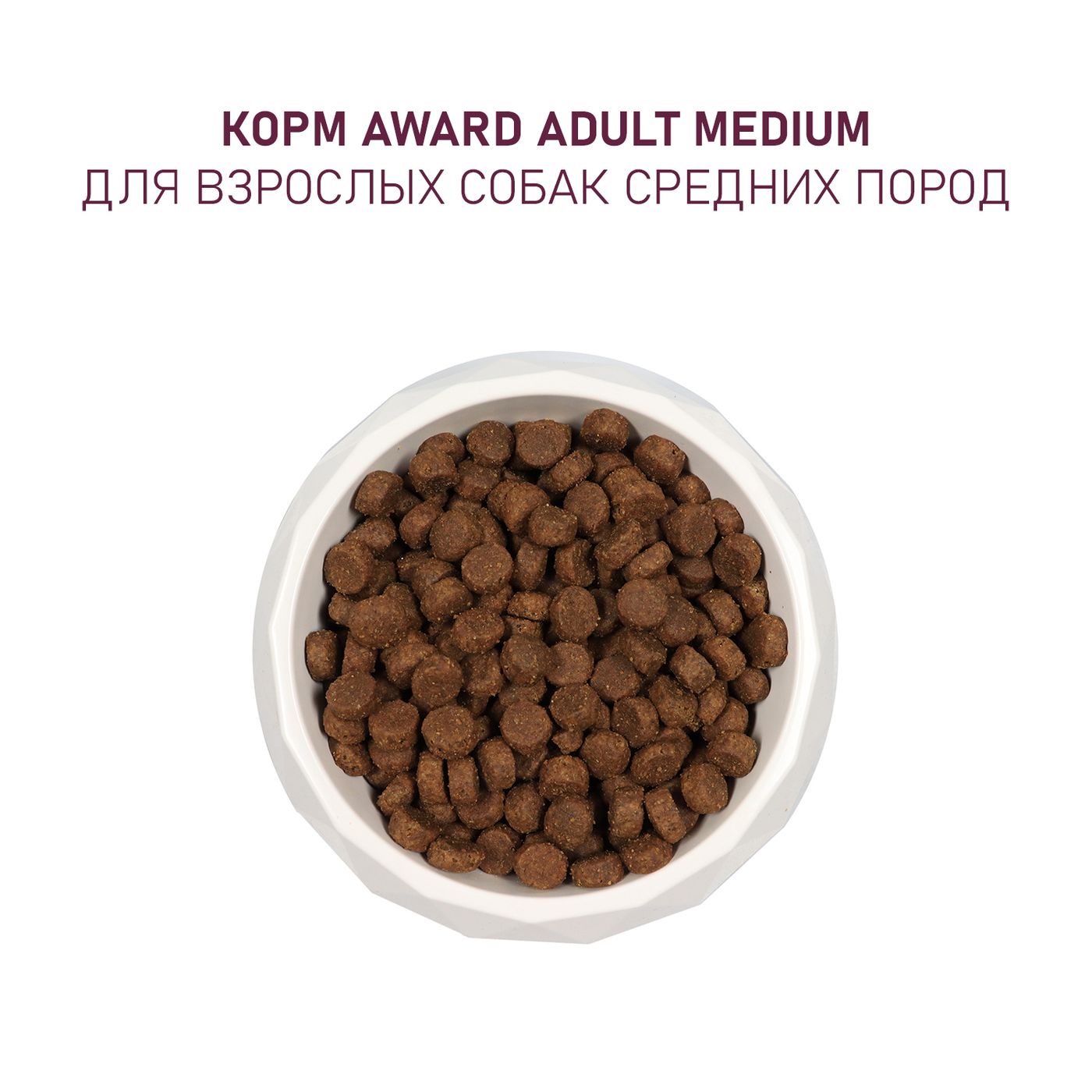 Сухой корм AWARD для взрослых собак средних пород с индейкой и курицей с добавлением моркови и черной смородины 2кг — фото 8